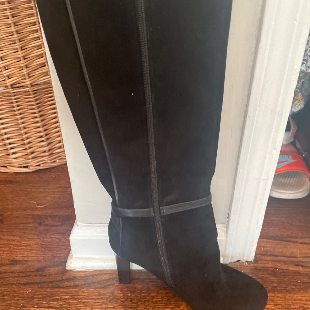 Almost new Black suede boots.